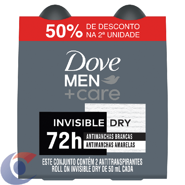 Deso Roll-on Dove Invisible Dry Pack 2X50ML