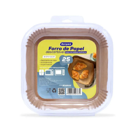 Forro de Papel Bompack Quad P/Air Fryer 25UN