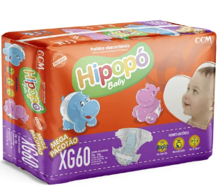 Fralda Desc Hipopo Baby Hiper GD 60UN