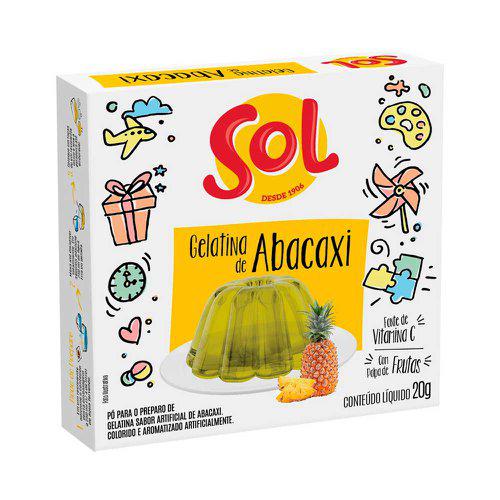 Gelatina Sol Abacaxi 20G