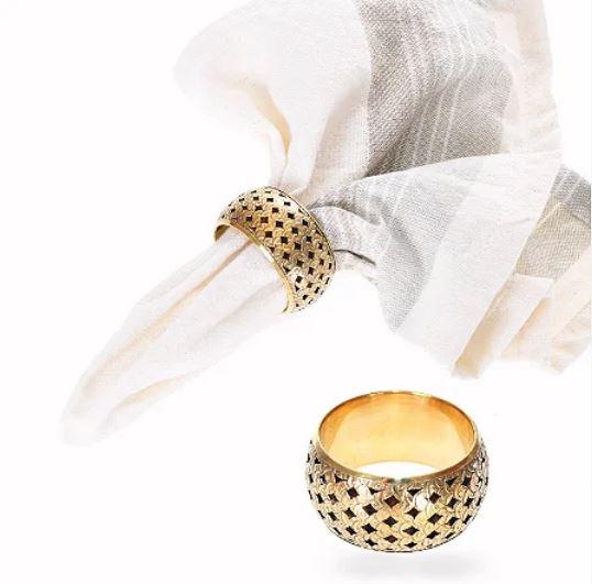 Kit Porta Guardanapos Fuite Dourado 4PCS 4UN