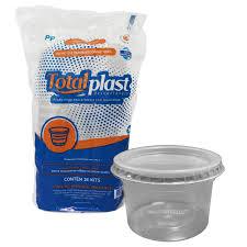 Kit Pote e Tampa Totalplast Red PP 140ML 24UN