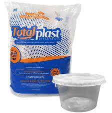 Kit Pote e Tampa Totalplast Red PP 200ML 24UN