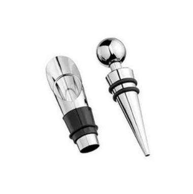 Kit Tampa e Aerador de Vinho Inox Sortido 1UN