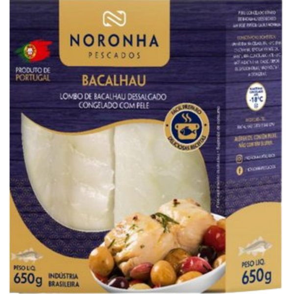 Lombo de Bacalhau Noronha C/Pele 650G