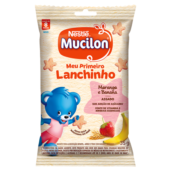 Mucilon Snacks Morango e Banana 35G