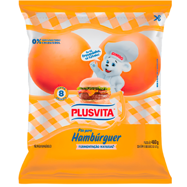 Pao de Hamburguer Plusvita 400G