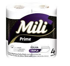 Papel Hig Mili Folha Tripla 20m Neutro 4UN