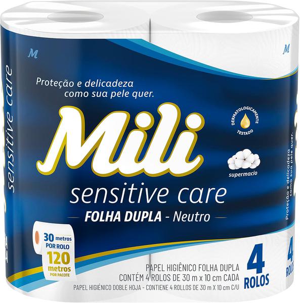 Papel Higienico Mili F.Dupla Neutro 30mt 4UN