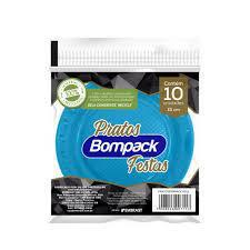 Prato Desc Bompack Premium Azul 10UN