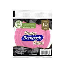 Prato Desc Bompack Premium Rosa 10UN
