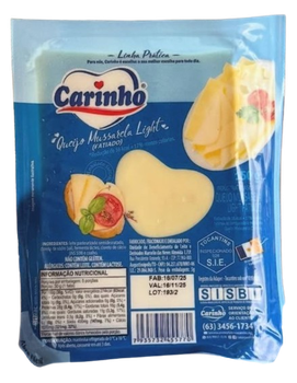 QUEIJO MUSSARELA CARINHO LIGHT FATIADO 150G