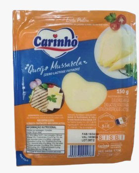 QUEIJO MUSSARELA CARINHO ZERO LAC FATIAD 150G