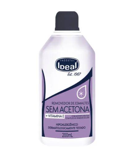 REMOVEDOR S/ACETONA IDEAL VITAMINA E 200ML