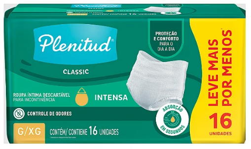 Roupa Intima Plenitud Classic G/XG 16UN
