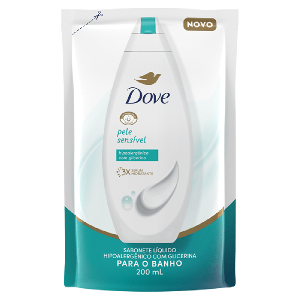 Sabonete Liq Dove Pele Sensivel Refil 200ML