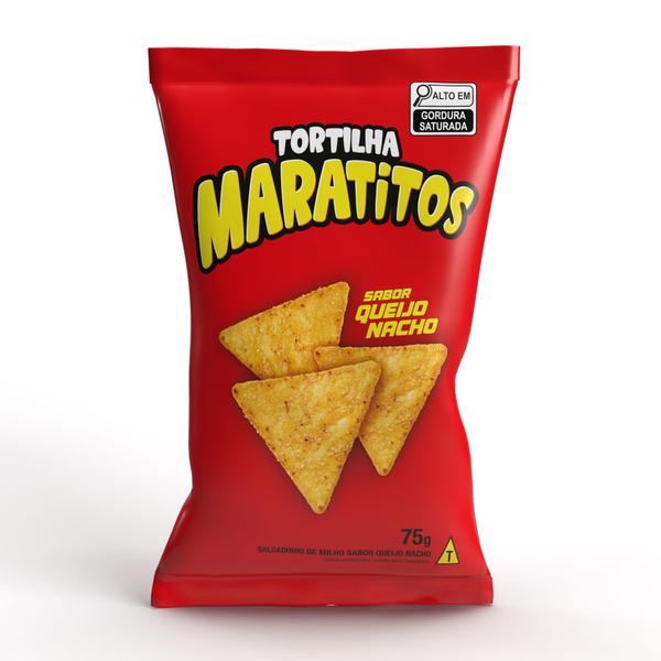 Salgadinho Maratitos Queijo Nacho 75G