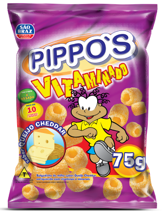 Salgadinho Pippos Cheddar 75G