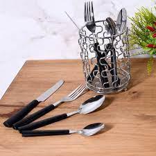 Talheres em Inox Cabo de Plastico Sortido 4UN