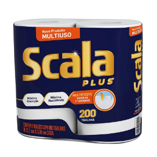 Toalha de Papel Scala Plus 200FL 2UN