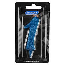 Vela Cha Revelação Bompack Azul 1UN