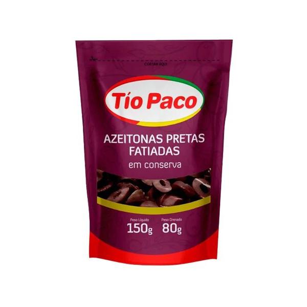 AZEITONA PRETA TIO PACO FATIADA 150G SHC