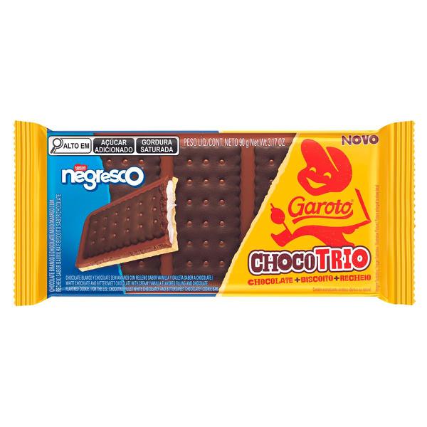 BISCOITO NEGRESCO GAROTO CHOCOTRIO 90G
