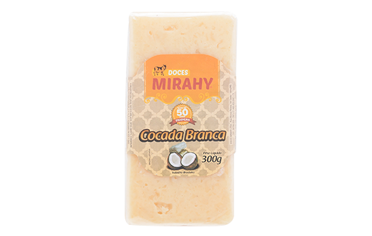 DOCE BARRA COCADA BRANCA MIRAHY 300G
