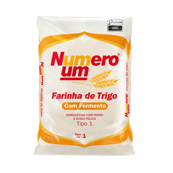 FARINHA DE TRIGO NUMERO UM C/FERMENTO 1KG