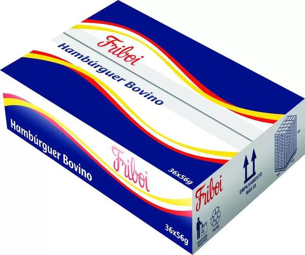HAMBURGUER FRIBOI  BOVINO FRANGO 56G C/36