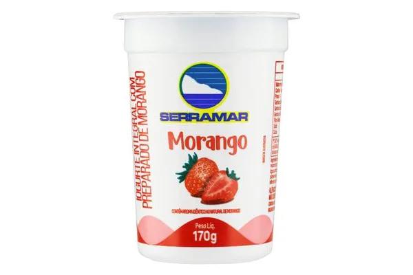 IOGURTE SERRAMAR GARRAFINHA  MORANGO PARCIALMENTE DESNATADO 170G