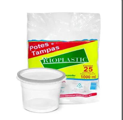 KIT POTE PP RIOPLASTIC 1000ML C/25