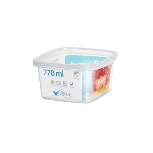 POTE QUADRADO PLASTICO 770ML