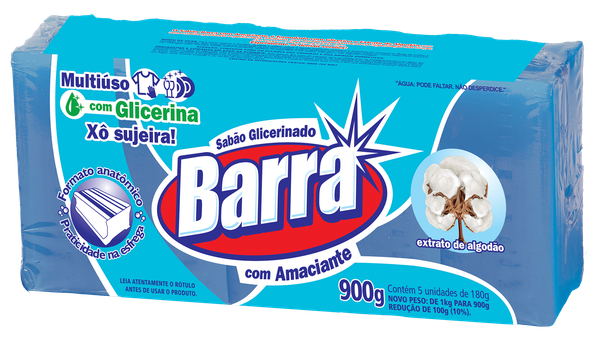 SABAO BARRA GLICERINADO C/ AMACIANTE BARRA 900G