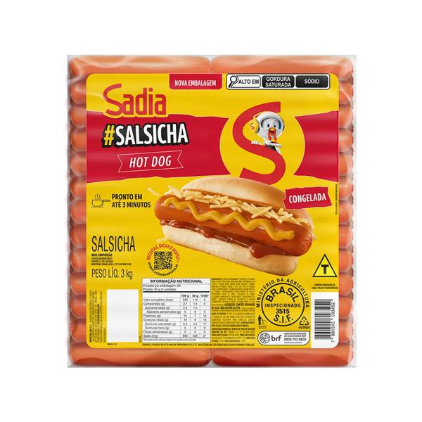 SALSICHA SADIA PCT C/3 KG