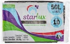SACO DE LIXO STARLUX AZUL 50L UNIDADE