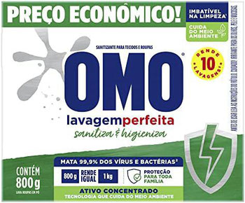 DETERGENTE EM PÓ SANITIZANTE OMO LAVANDA PERFEITA 800G