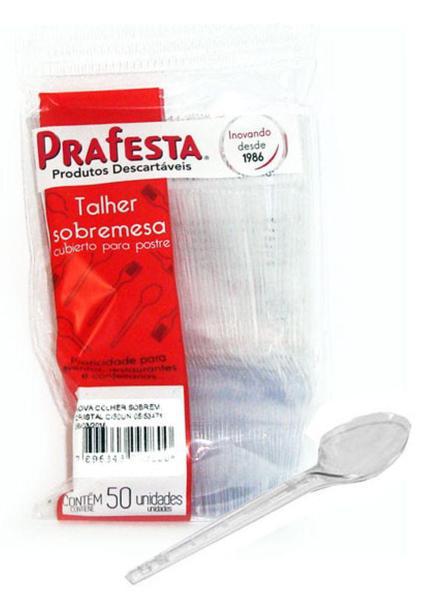 COLHER SOBREMESA PRAFESTA CRISTAL C/50UN