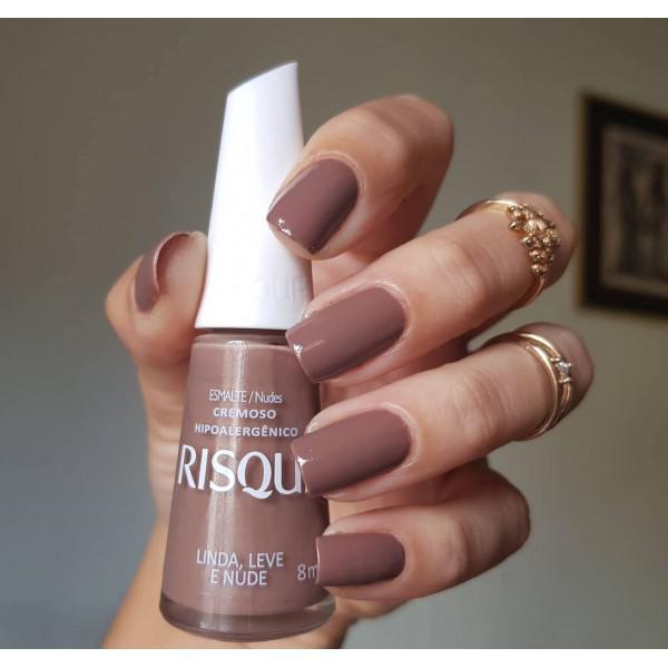 ESMALTE RISQUE LINDA, LEVE E NUDE