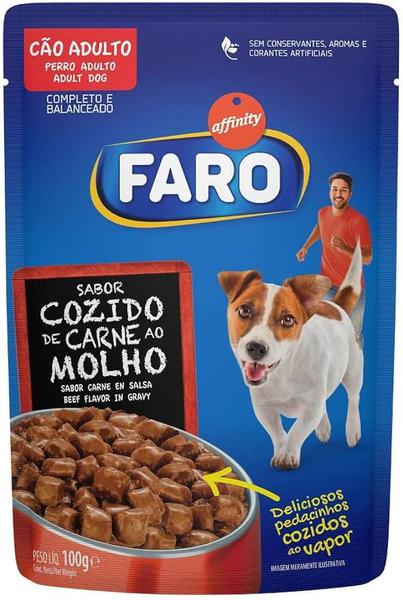 RAÇÃO FARO CAO SACHE FILH 85GR CAR