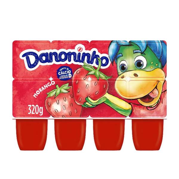 PETIT SUISSE DANONINHO 320G 8X1 MORANGO