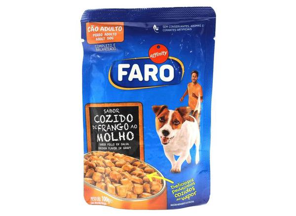 RAÇÃO FARO CAO SACHE 85G AD FRANGO