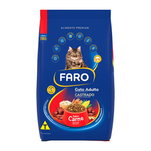 RAÇÃO FARO GATO 900G AD PEIXE