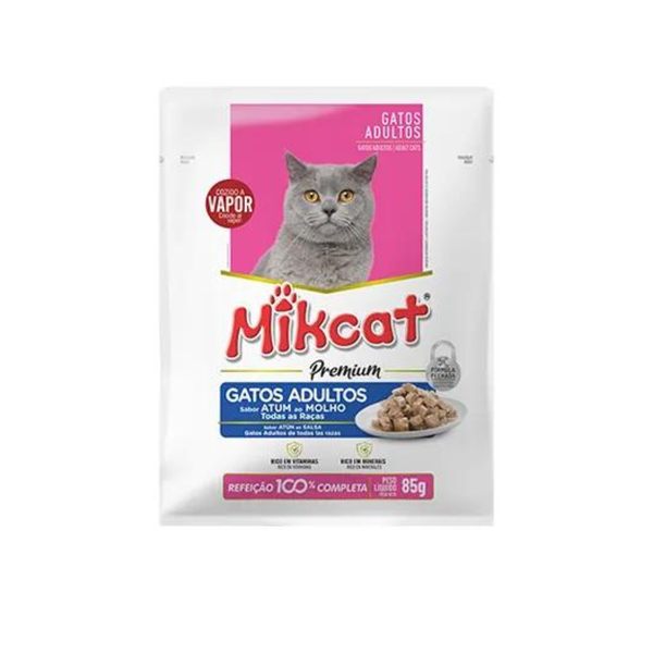 RAÇÃO MIK CAT SACHE 85G ATUM