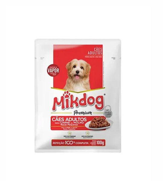 RAÇÃO MIK DOG SACHE 100G R.P. CORDEIRO