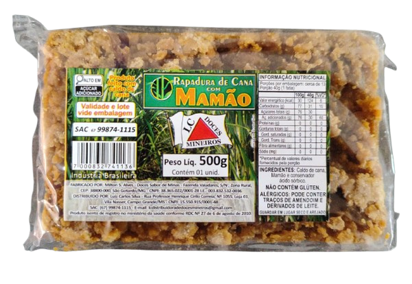 RAPADURA DOCES MINEIROS 500G MAMAO