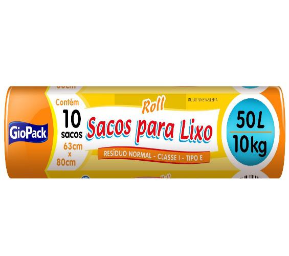 SACO LIXO GIOPACK ROLL 50L C/30UN SUPER
