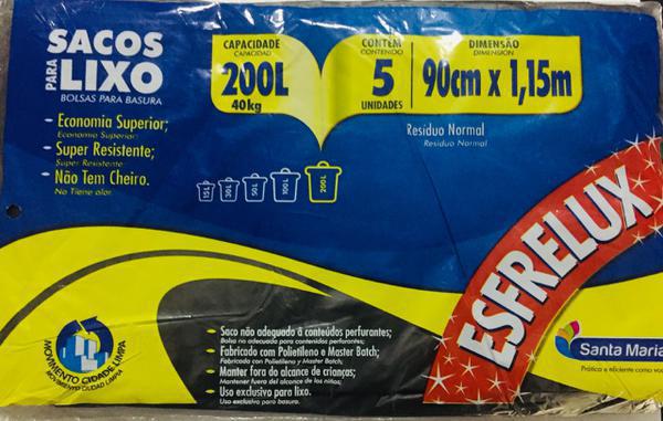 SACO LIXO SANTA MARIA 200LTS