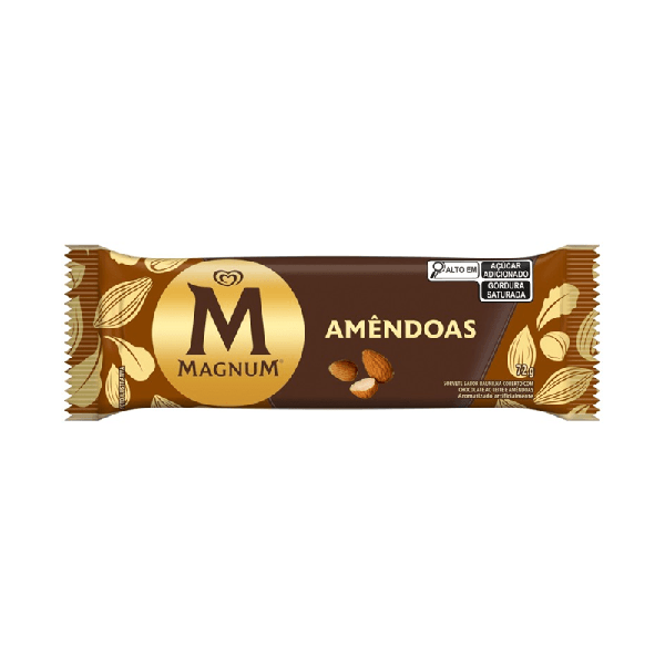 SORVETE KIBON MAGNUM PALITO 72G AMENDOAS