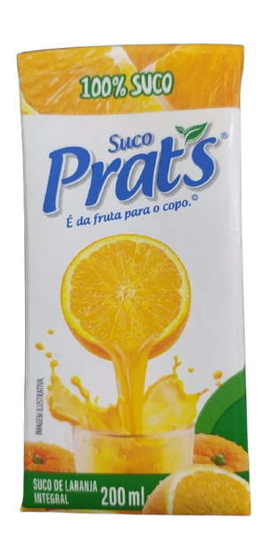 SUCO DE LARANJA PRATS 200ML INTEGRAL CX